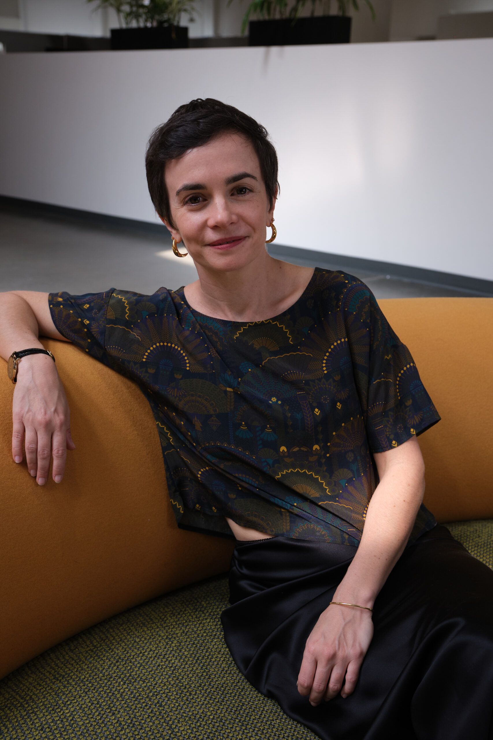 A portrait of Lola USA's CEO, Agathe Guerrier.