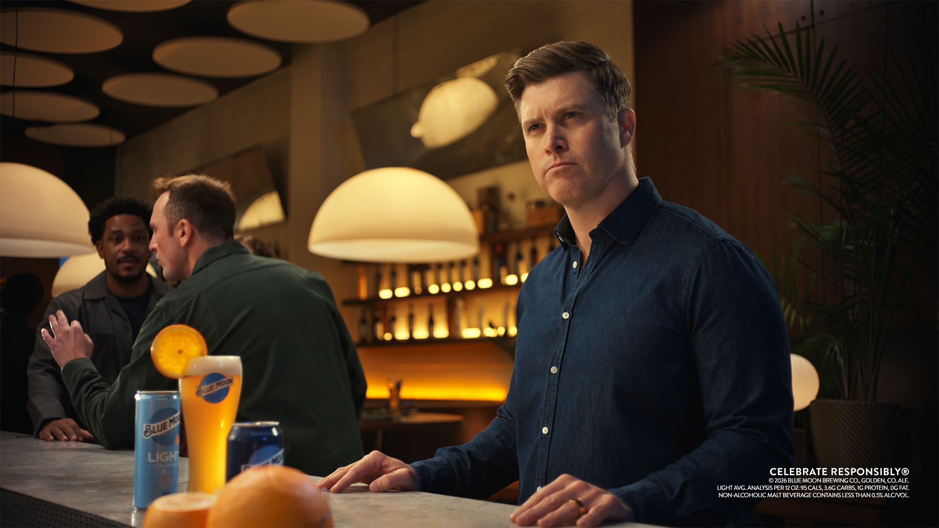 Colin Jost at a bar