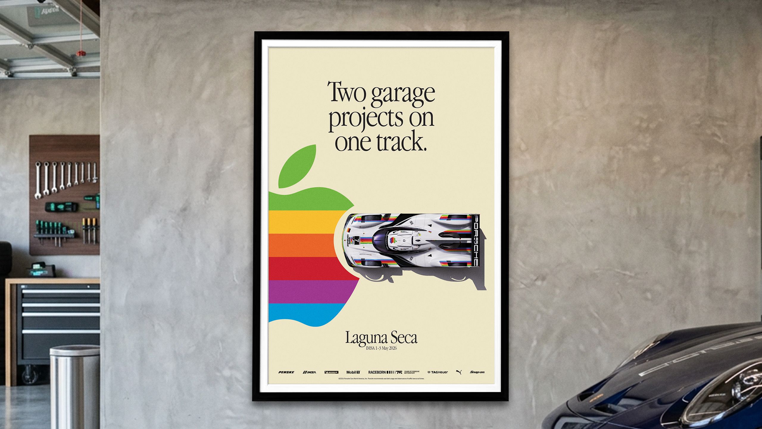 Porsche Racing Laguna Seca Race Poster in a Frame