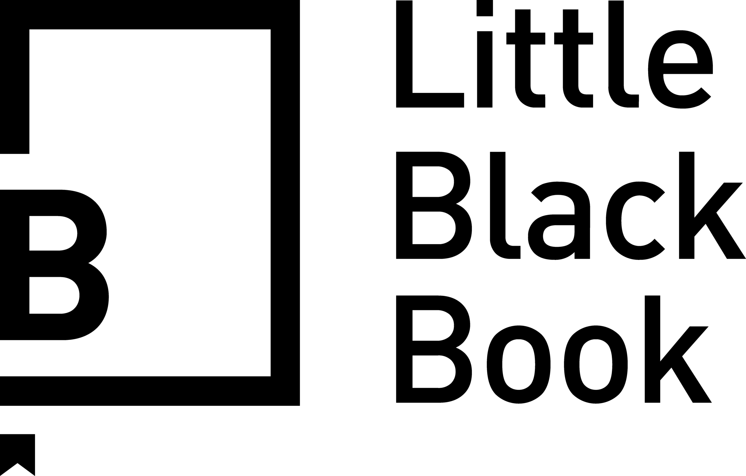 A logo of trade publication Little Black Book (black)