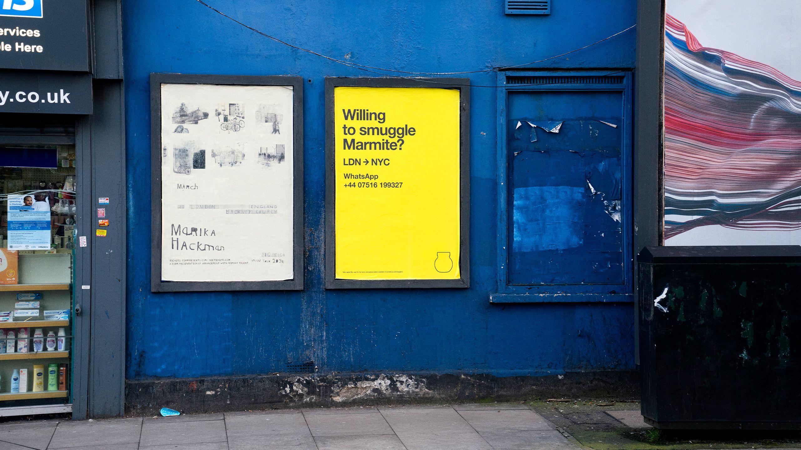A Marmite billboard on the street of New York