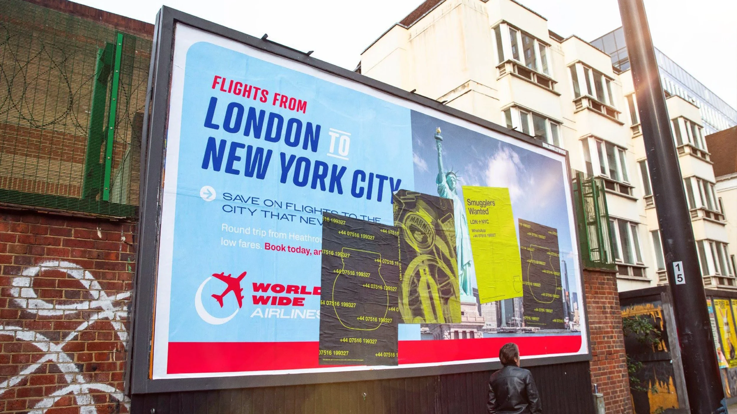 A billboard with Marmite posters