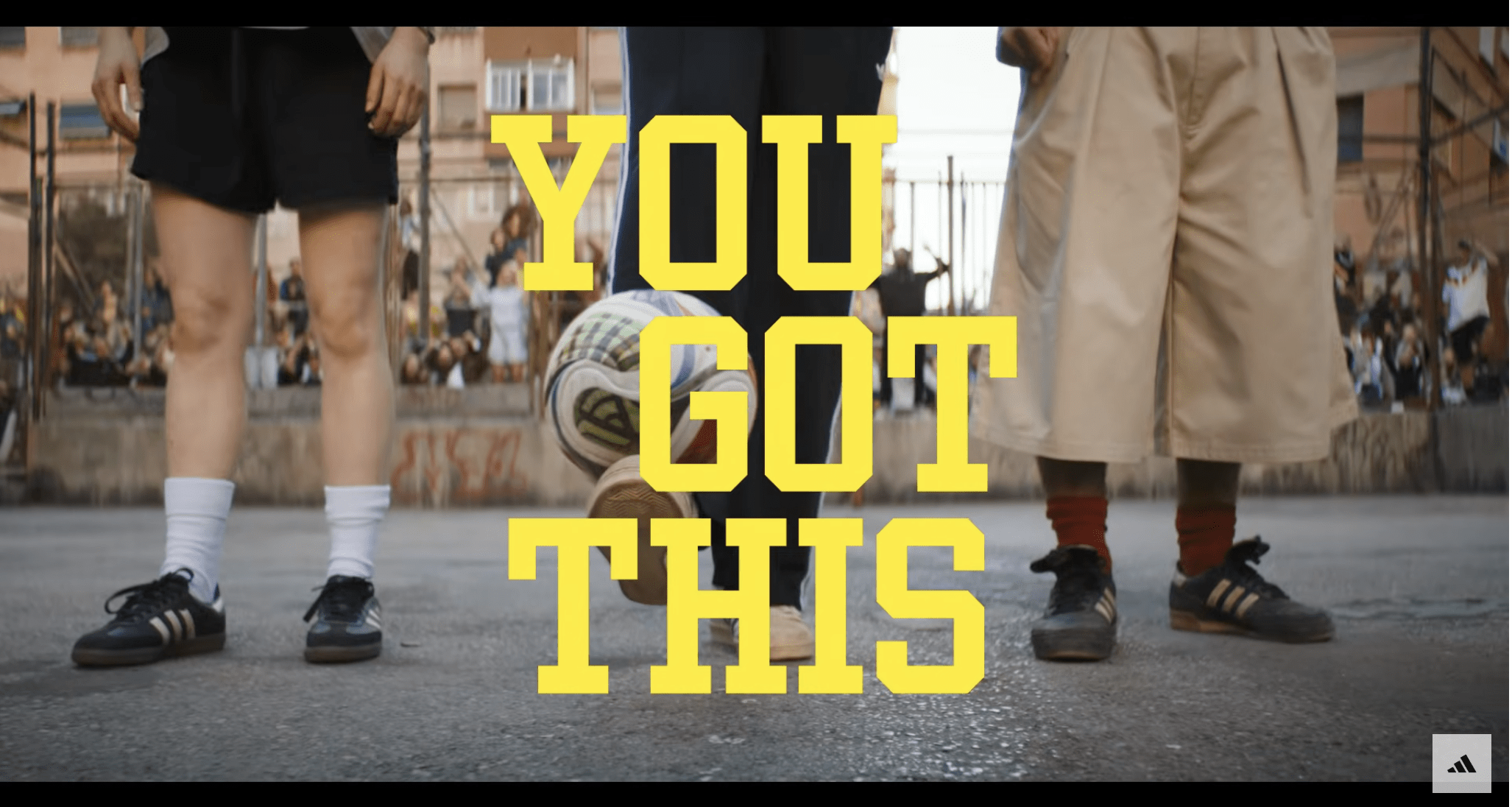 YouTube endcard for the 'Backyard Legends' anthem under adidas' FIFA World Cup 2026 campaign.
