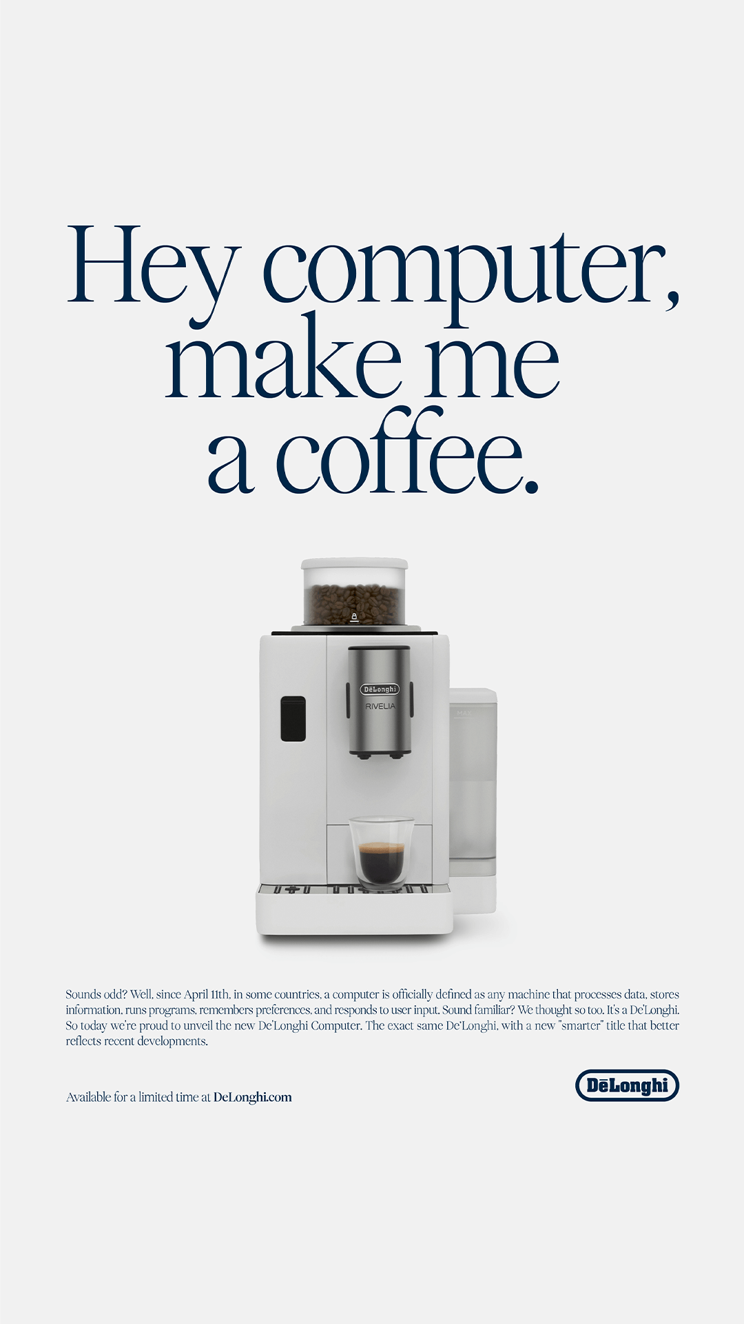 De’Longhi “The computer that makes coffee” by Lola